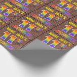 [ Thumbnail: Graffiti Rainbow Look 11th Birthday! & Custom Name Wrapping Paper ]