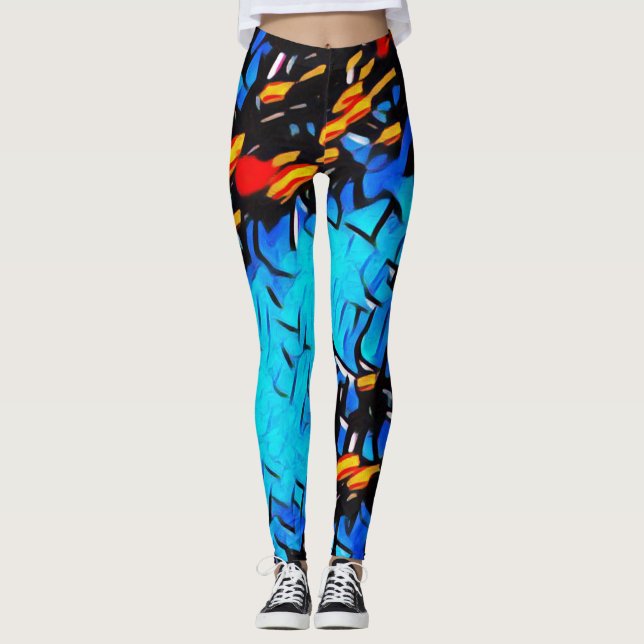 Graffiti Rave Love Leggings (Front)