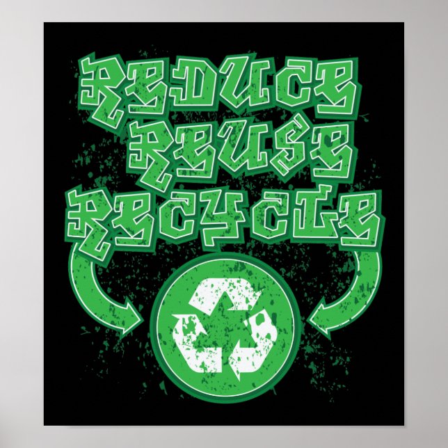 Graffiti Reduce Reuse Recycle Poster (Front)