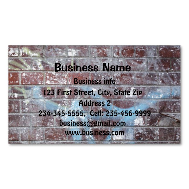 Graffiti Removal Service Pressure Washing Business Card Magnet (Front)