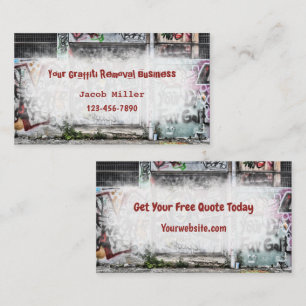 Graffiti Removal Services Creative Cool Unique Business Card