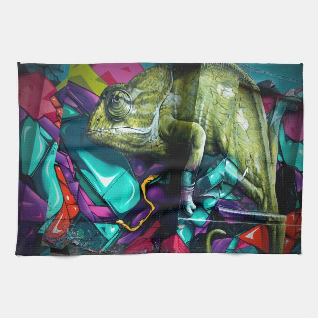 Graffiti reptile towel (Horizontal)