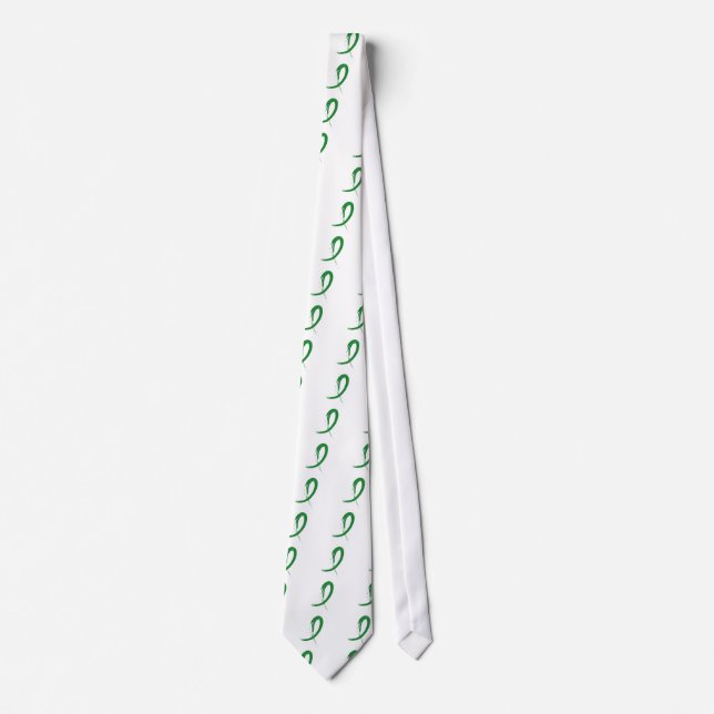 Graffiti Ribbon Traumatic Brain Injury TBI Neck Tie (Front)