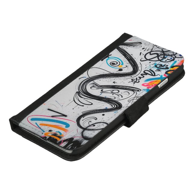 Graffiti Script iPhone Wallet Case (Bottom)
