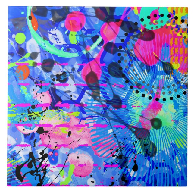 Graffiti Sea 1 Ceramic Tile (Front)