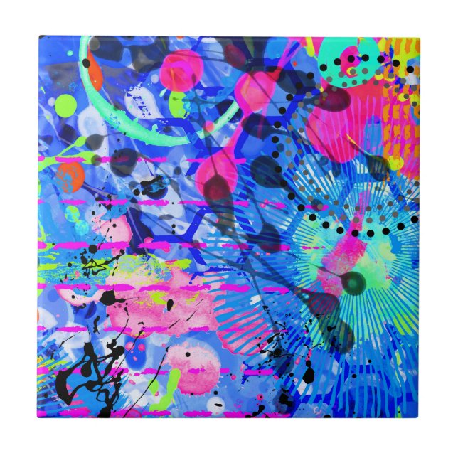 Graffiti Sea 1 Ceramic Tile (Front)