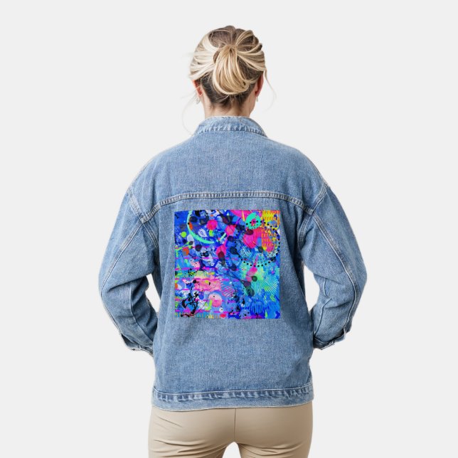 Graffiti Sea 1 Denim Jacket (Model)