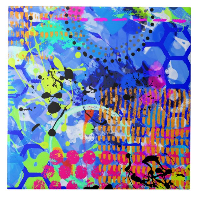 Graffiti Sea 3 Ceramic Tile (Front)