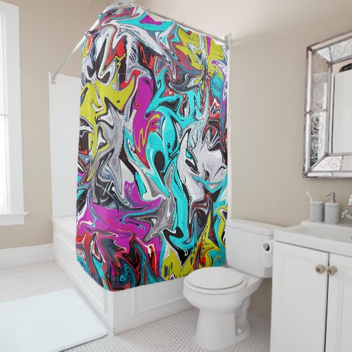 Graffiti Shower Curtain | Zazzle