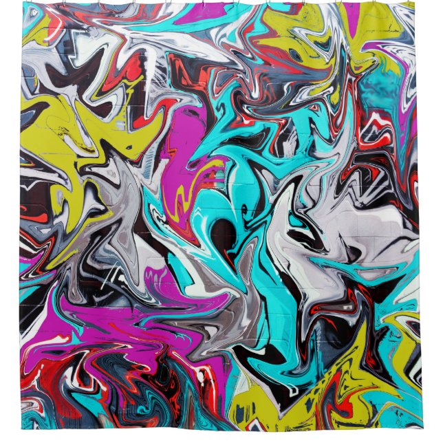 Graffiti Shower Curtain (Front)