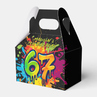 Graffiti Six Seven Birthday Favor Box