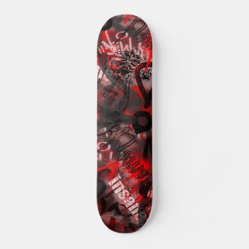 Graffiti Skateboard RedBlack