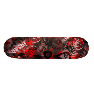 Graffiti Skateboard (Red/Black)