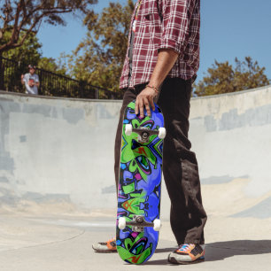 Graffiti skateboard. skateboard deck
