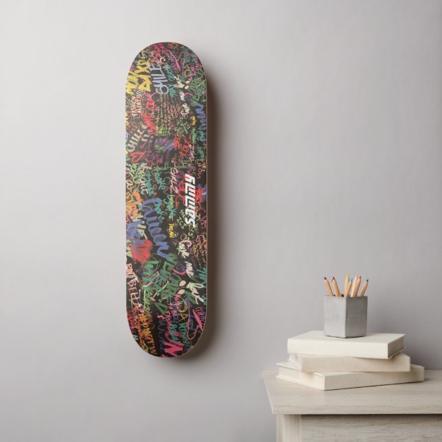 Graffiti Skateboard to Personalize with your Name (Wall Art)