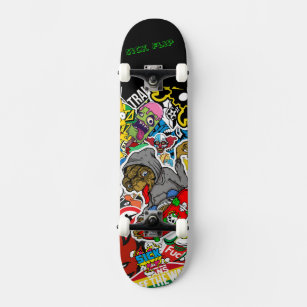 Graffiti Skateboard with your motto