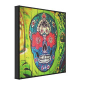 Graffiti SKULL flower patterned skull Canvas Print | Zazzle