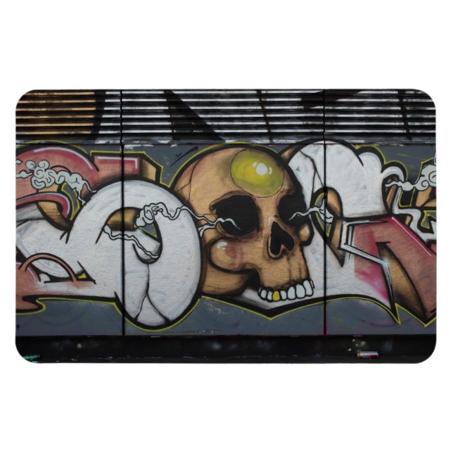 Graffiti Skull Magnet (Horizontal)