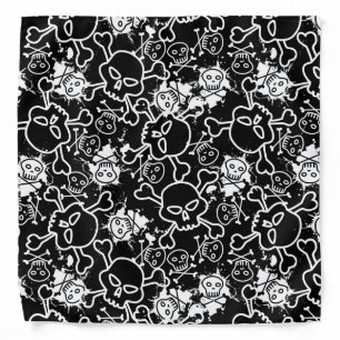 Graffiti skulls bandana