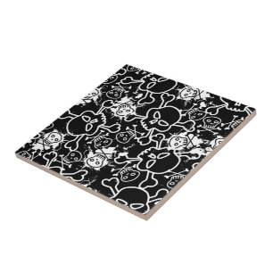 Graffiti skulls ceramic tile