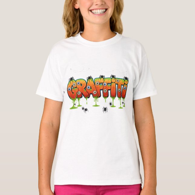 Graffiti Spider T-Shirt – Edgy Streetwear Tee (Front)