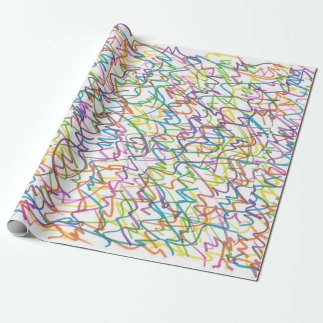 Graffiti Splatter Abstract Pattern Wrapping Paper (Unrolled)