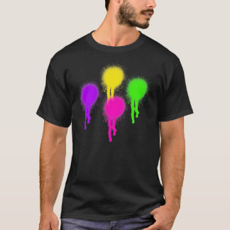 Graffiti Spray Paint Colourful Splatters T-Shirt