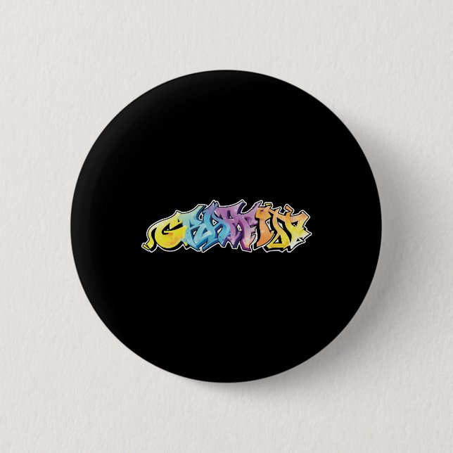 Graffiti Spray Paintings Painters Graffiti Is Art Button (Front)