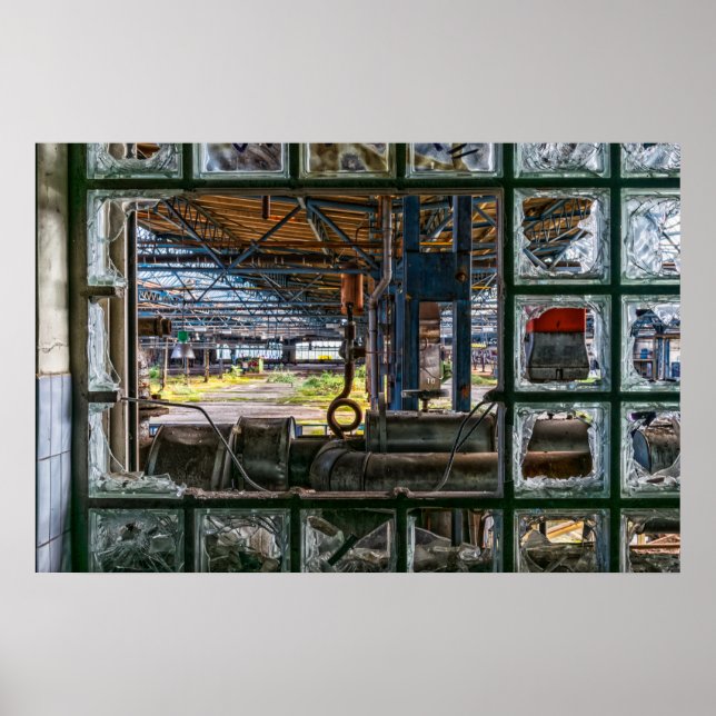 Graffiti Street Art Abandoned Factory Poster (Front)