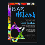 Graffiti Street Art Bar Mitzvah Custom Invitations<br><div class="desc">Available in various colors.</div>