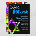 Graffiti Street Art Bar Mitzvah Custom Invitations<br><div class="desc">Available in various colors.</div>