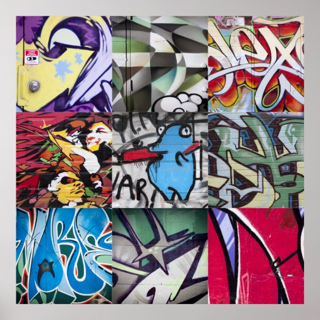 Graffiti (Street Art) Collage Poster (Front)