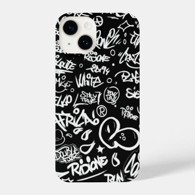 Graffiti street art iPhone 14 Slim Fit Case,Glossy iPhone Case (Back)