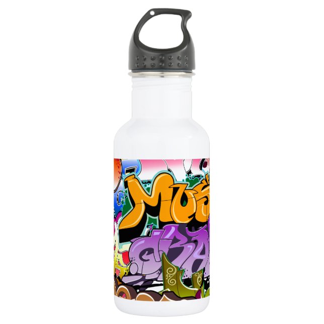 Graffiti Street Art Stainless Steel Water Bottle (Front)