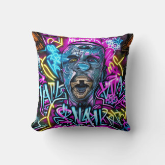 Graffiti Street Art: Take Action & Resist Throw Pillow