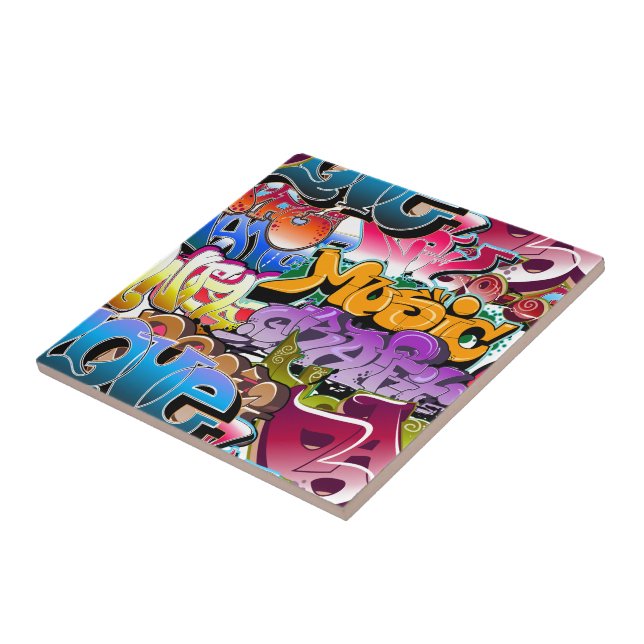 Graffiti Street Art Tile (Side)