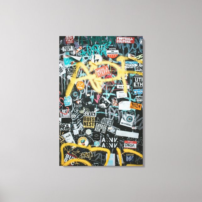 Graffiti Street Pattern Canvas Print (Front)