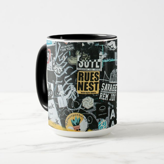 Graffiti Street Pattern Mug (Front Left)