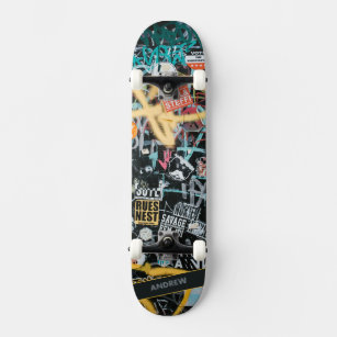 Graffiti Street Skateboard with Name