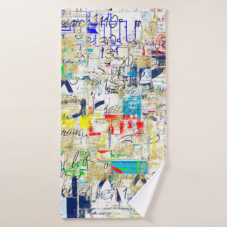 Graffiti street wall. Grunge wallart,street,backgr Bath Towel