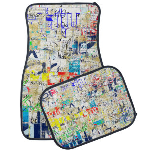 Graffiti street wall. Grunge wallart,street,backgr Car Floor Mat