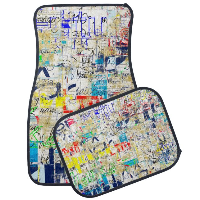 Graffiti street wall. Grunge wallart,street,backgr Car Floor Mat (Set)