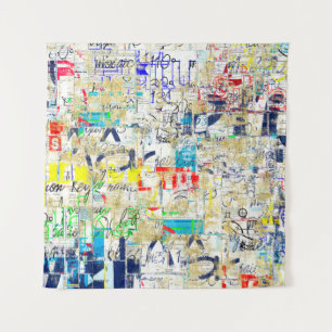 Graffiti street wall. Grunge wallart,street,backgr Tapestry