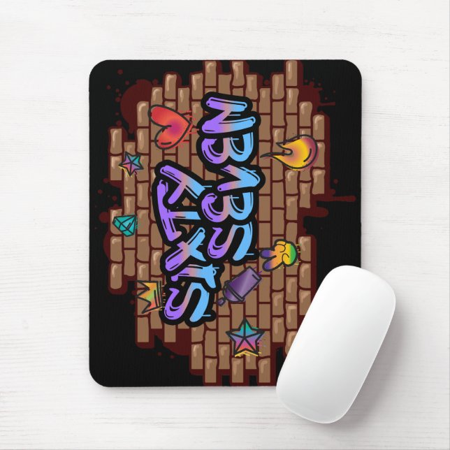 Graffiti Style 67 Mouse Pad (With Mouse)