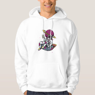 Graffiti style Astronaut Cartoon Hoodie