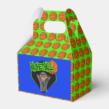 Graffiti Style Basketball And Hoop Favor Boxes by tjssportsmania at Zazzle