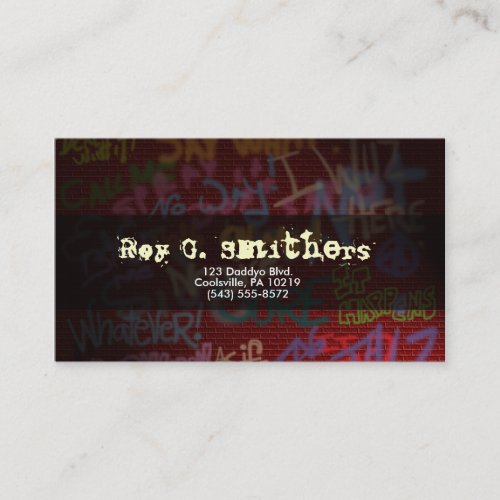 Graffiti Style Business Card
