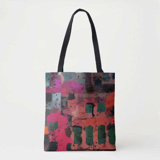 Graffiti Style Colorful Abstract Art Tote Bag (Front)