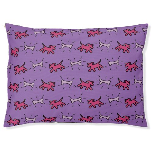 Graffiti style Dogs and Bones Dog Bed