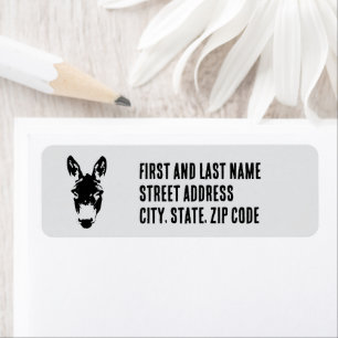Graffiti Style Donkey or Mule Street Art Drawing Label